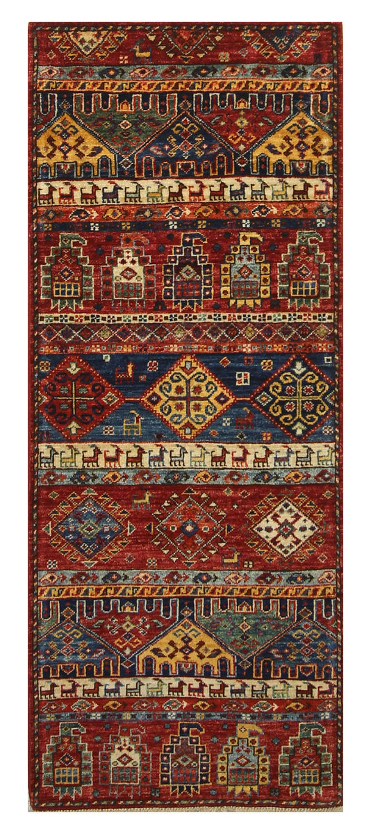 Fine Khorijon Rug. 5'1" x 2' Zephyr Rugs